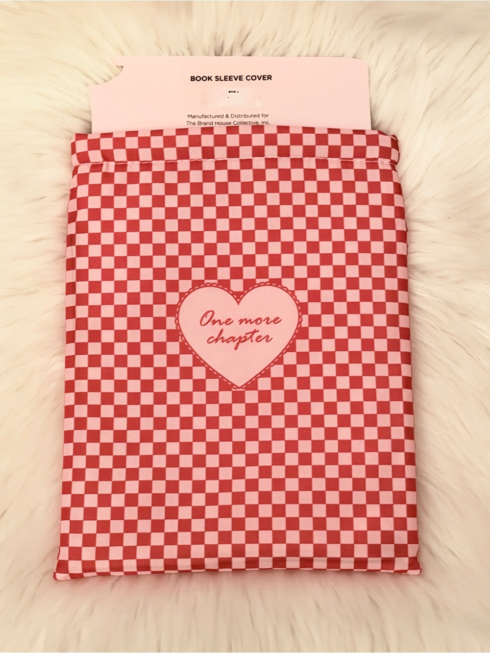Book Sleeve Cover - One More Chapter (Red Check)